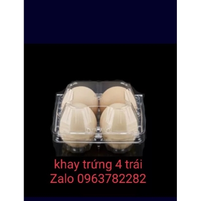 100 Khay 4 trứng gà ta sạch